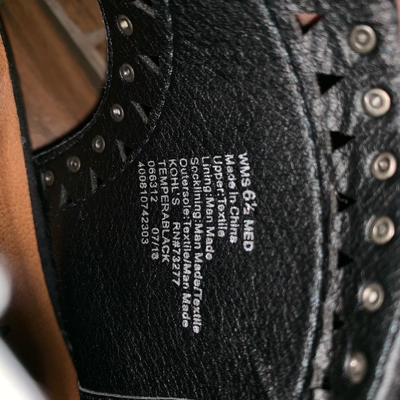 Peep toe black booties studded with wooden heel - Picture 2 of 5